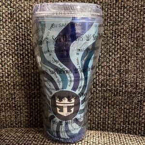 NEW Royal Caribbean Coca Cola BLUE Tumbler Drink Cup With Lid 2017 COLD Empress 